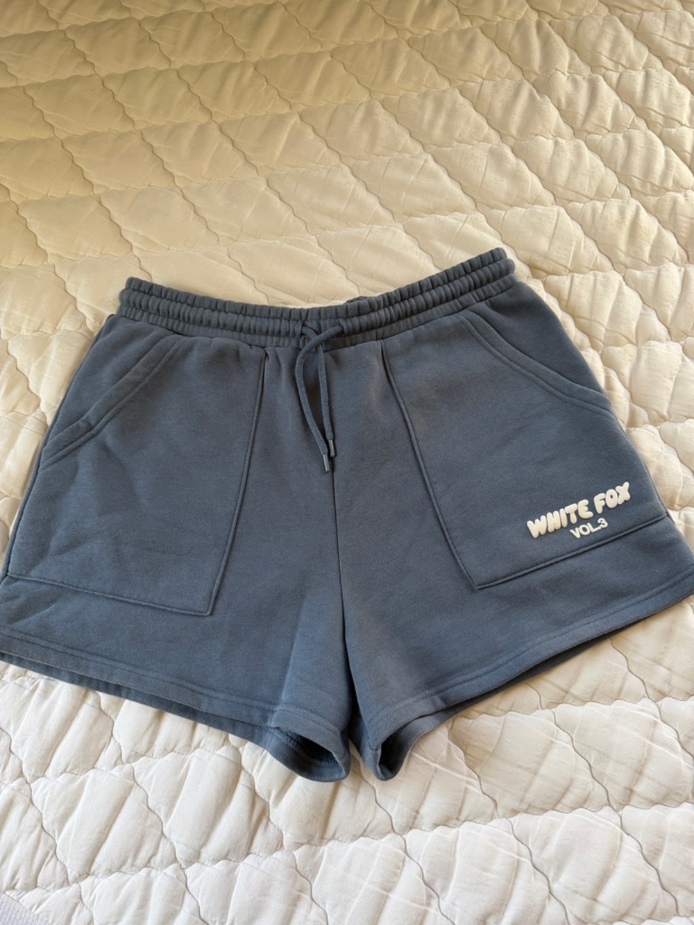 Women's White Fox Fleece Shorts